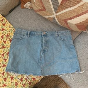 ASOS Curve Blue Denim Skirt